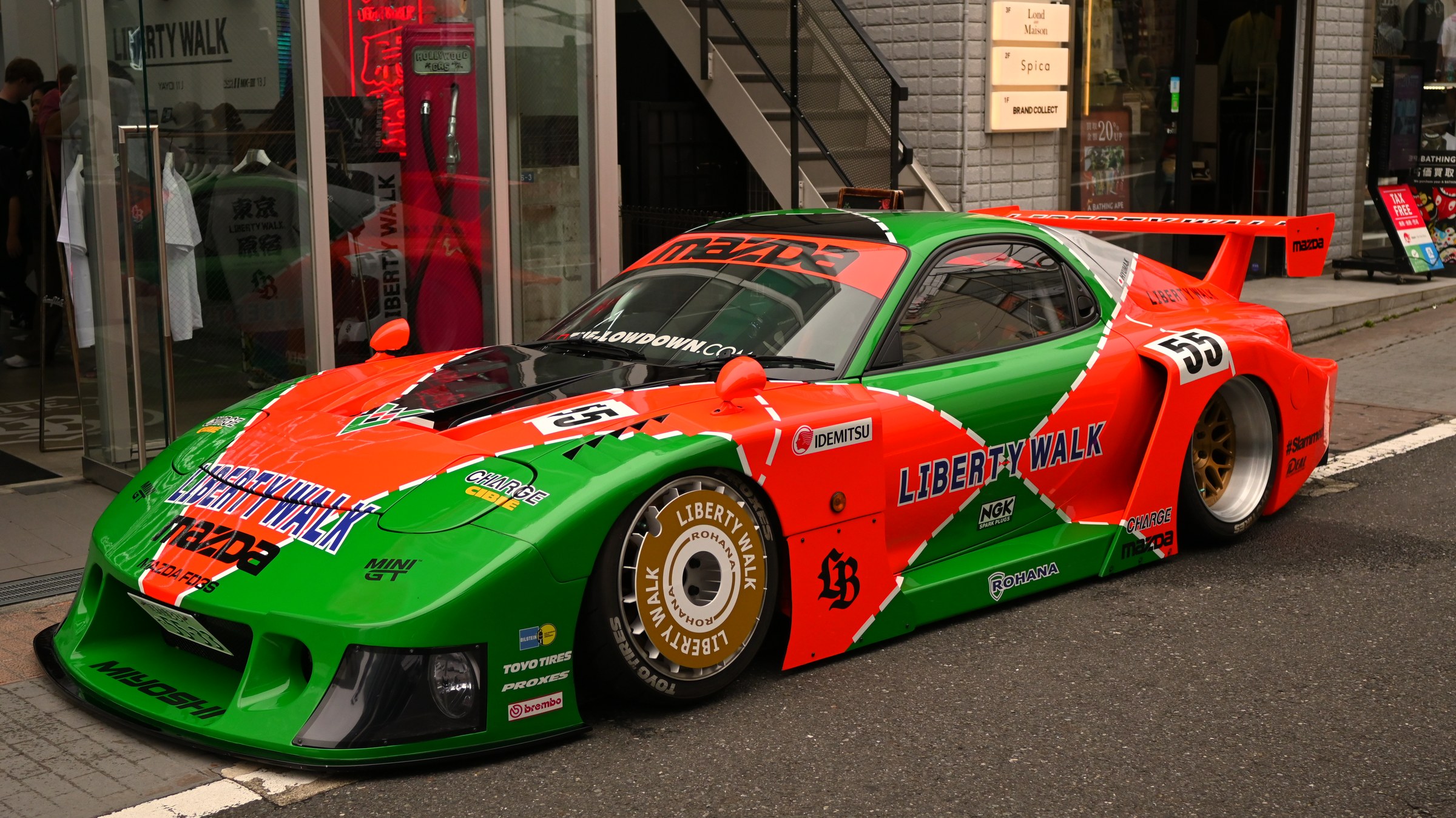 Liberty Walk RX-7 on the street