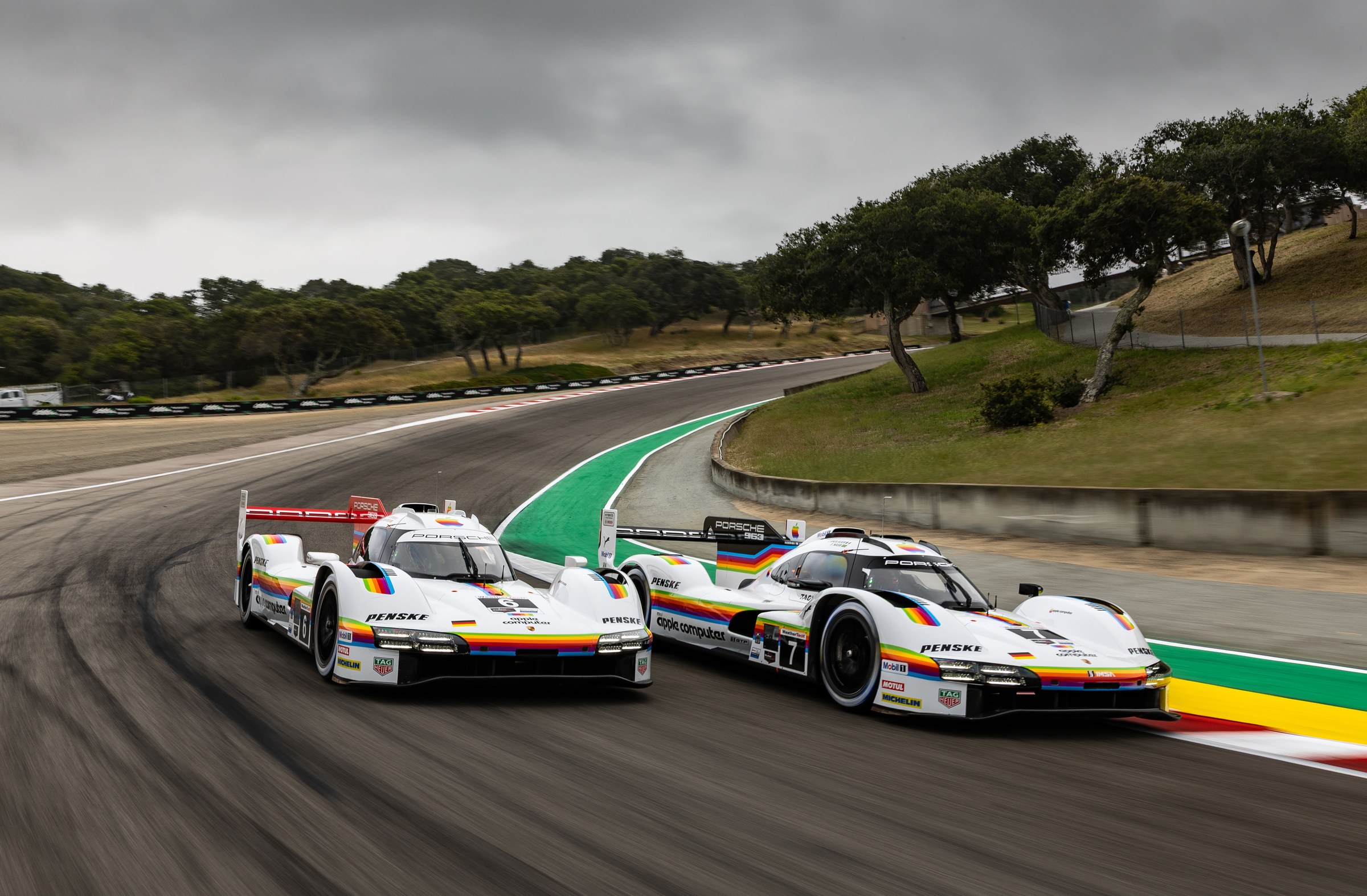 Two 963s on track at Laguna Seca