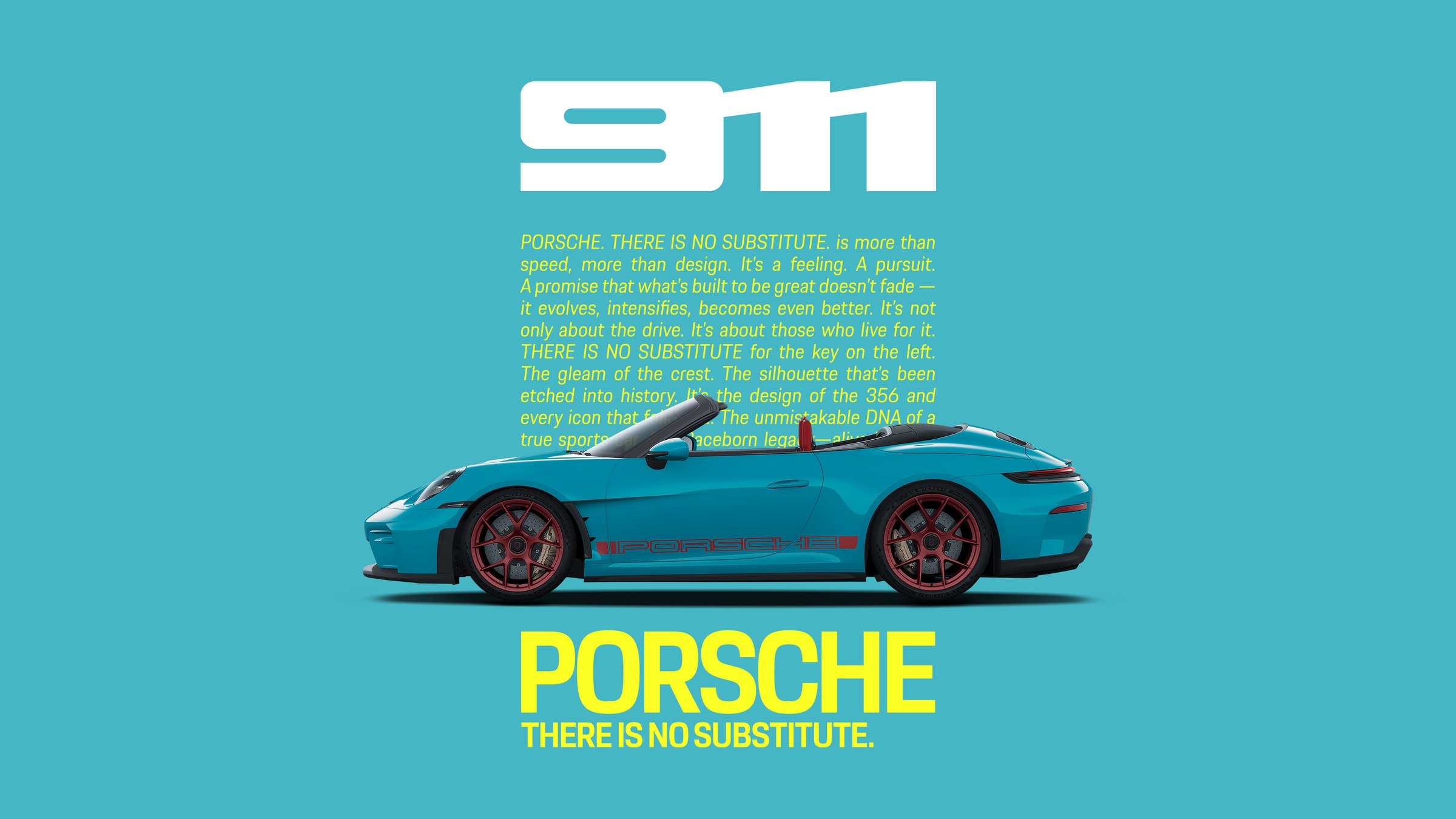 911 Targa on turquoise