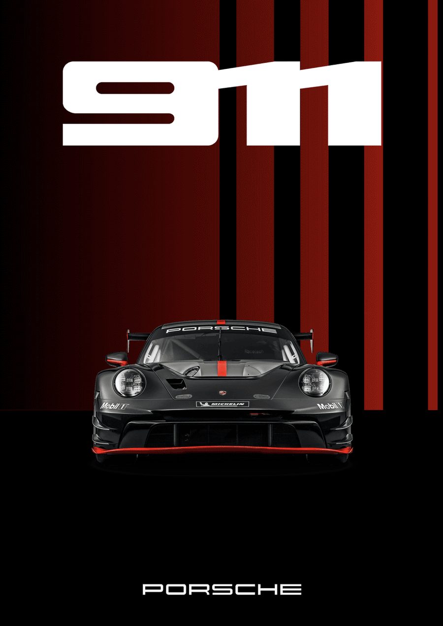 911 tall poster, red stripes