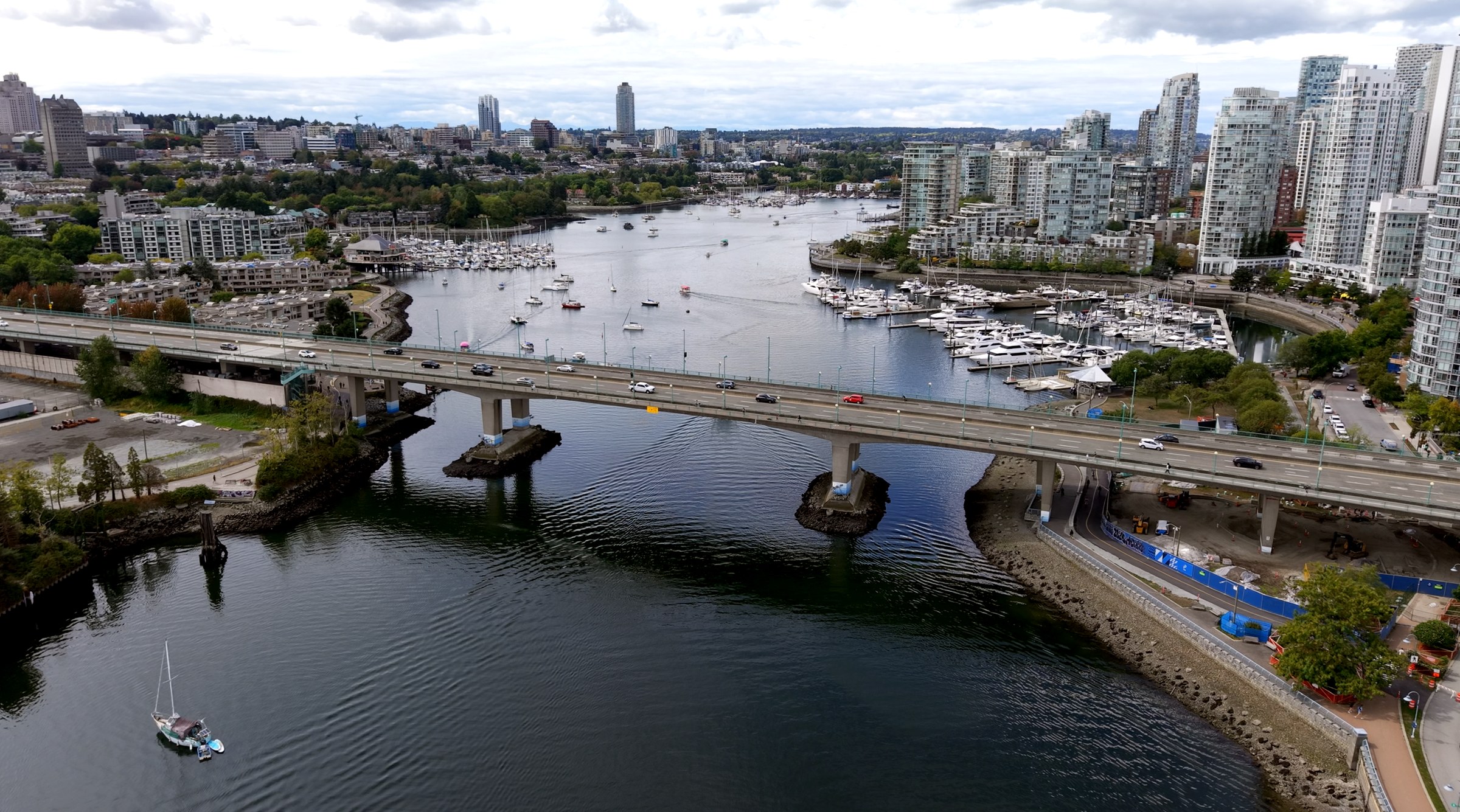 Vancouver bridge, aerial